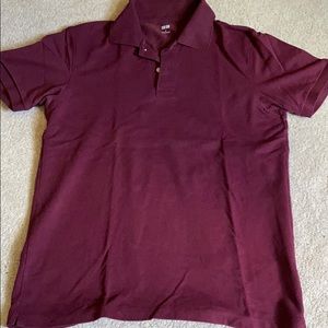 Uniqlo polo in maroon. Size small. Barely worn.